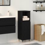 vidaXL Шкаф за баня Черния дъб 30 x 30 x 100 см Инженерна дървесина (862884)