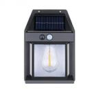  LED Lámpatest Napelemes Mozgás- És Szürkületérzékelős 1 W Természetes Fehér Kültéri Fekete Ip44