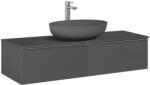 AREZZO design Monterey 120 alsószekrény két fiókkal, magasfényű antracit AR-169466 (AR-169466)