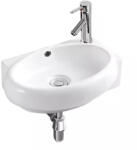 AREZZO design Macon fali porcelán kézmosó 40x28 cm csaplyukkal és túlfolyóval, fényes fehér AR-198 (AR-198)