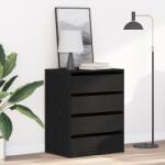 vidaXL Чекмеджетен шкаф 3-Чекмедже Черно 60 x 41 x 76 см (868922)