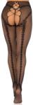 Leg Avenue Crotchless Backseam Tights O/s - Black