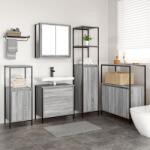 vidaXL Комплект мебели за баня 5 бр. Сив 36 x 35 x 165 см (3328372)