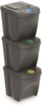 Prosperplast Odpadkový kôš Prosperplast SORTIBOX 3 x 25 l šedý (IKWB25S3-405U)