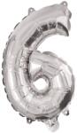 Procos Számos fólia lufi ezüst színben - 6-os szám 86cm (91200P)