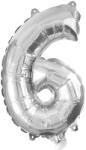 Procos Számos fólia lufi ezüst színben - 6-os szám 32cm (89803)