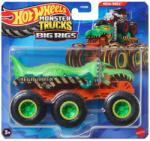 Mattel Hot Wheels Monster Trucks: Big Rigs hatkerekű Mega Wrex zöld színű vontató járgány 1/64 - Mattel (HWN86/JCH44) - jatekshop