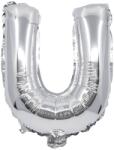 Procos Betű formájú fólia lufi ezüst színben - U betű 32cm (91270)
