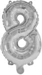 Procos Számos fólia lufi ezüst színben - 8-as szám 32cm (89805)