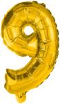 Procos Számos fólia lufi arany színben - 9-es szám 32cm (89650)