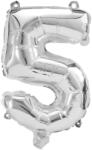 Procos Számos fólia lufi ezüst színben - 5-ös szám 32cm (89802)