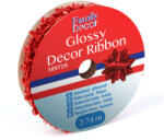 Family Collection Dekor szalag - fényes - 2, 74 m - piros (58972A)