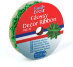 Family Collection Dekor szalag - fényes - 2, 74 m - zöld (58972C)