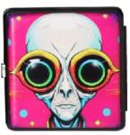 Padonio Rózsaszín cigaretta tárca 20 cigaretta részére - Színes ufó szemek (A-806114-1)