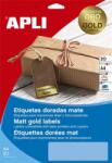 APLI Etikett lézernyomtatókhoz és fénymásológépekhez 63, 5x29, 6mm Apli, matt arany színű 540 etikett/csomag (LCA14887)