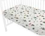  Baby Shop 60*120 cm pamut, gumis lepedő - bézs róka és nyuszi