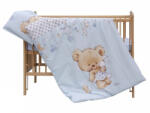  Baby Shop 2 részes babaágynemű 90x120 cm - kék " Mika" maci