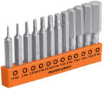 Truper EXPERT PUDE-12H2M Imbusz bitkészlet, 12 db, 50 mm, 1, 5 - 10 mm (101679) (T101679)