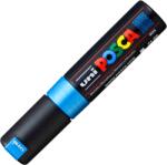 uni Marker UNI Posca PC-8K, varf tesit, 8.0mm, albastru metalizat