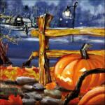 Ambiente Jack-o'-Lantern papírszalvéta 33x33cm, 20db-os