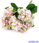  Apróvirágos kis selyem csokor 27cm - Rózsaszín