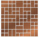 Valore Dekorlap, Valore COPPER GLASS MOSAIC 25x25 - mesterpadlo