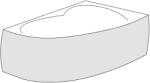 Radaway Mistra Panou frontal cada 170 cm, dreapta (OBC-00-170x110P)