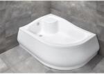Radaway Cadita dus semirotunda asimetrica Radaway Korfu E 120x90 cm, cu panou inclus (4E91240-03L)