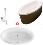 Radaway Cada freestanding ovala Radaway Mesara Set acril 190x96 cm (WA1-38-190x096U/OBF-MES-MET500B/EB652)