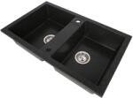 Casa Blanca CasaBlanca Duo Chiuveta bucatarie granit 78x48 cm, negru (DUO NEGRU) Chiuveta
