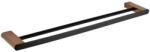Bemeta Galla Suport prosop baie tip bara dubla 60 cm, negru (108104050)