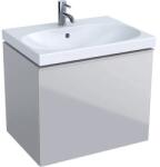 Geberit Acanto Masca lavoar baie cu sertar sticla gri, 64x48 cm, corp gri mat (500.610.jl.2)