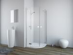 Radaway Cabina dus semirotunda cu usi batante Radaway Fuenta Chrome PDD 90x80 cm (1384001-01-01L/1384002-01-01R)