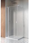 Radaway Cabina dus dreptunghiulara cu usa batanta si perete fix Radaway Nes 8 KDJ II 100x70 cm, sticla securizata 8 mm (10086100-01-01L/10089070-01-01)