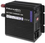 Qoltec Smart Monolith töltő LiFePO4 AGM GEL SLA akkumulátorokhoz | 10A | 12V (51958)