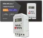 Qoltec Elektronikus időzítő PC0629 DIN sínre | LCD (50629)