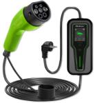 Qoltec Mobil töltő EV-hez 2 az 1-ben Type2 szabályozással | 3, 5kW | 230V | LCD | Hordozható | Fali töltő | 5m (52465)