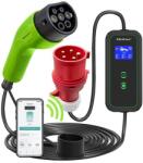 Qoltec Mobil EV töltő állítható 2 az 1-ben Type2 | 7kW | 230V | CEE 3 PIN | Wi-fi | LCD | Hordozható | Fali töltő | 5m (52477)