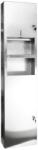 Bemeta Dulap baie 31x16xH123 cm Bemeta Hotel Equipment, cu dispenser prosoape si cos gunoi, inox lucios (113103052)