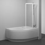 RAVAK VSK2 Rosa Paravan cada cu 2 elemente 140 cm, alb/transparent (76L70100Z1)