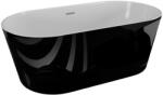 SPATIO Cada freestanding ovala Spatio Uzo acril 160x80 cm, negru lucios (CPC-00336)