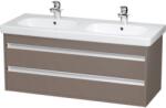 Duravit Ketho Vanity Masca lavoar baie suspendata cu 2 sertare 115x46xH48 cm, gri (basalt matt) (KT664904343)