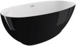 SPATIO Cada freestanding ovala Spatio Kivi acril 165x75 cm, negru lucios (CPC-00472)