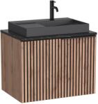 Roca Set mobilier baie cu riflaj (masca si lavoar cu sertar) Roca Horizon 72x50xH56 cm, bej/negru (A851948553)
