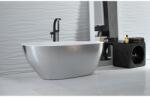 Besco Cada freestanding ovala Besco Goya Glam XS compozit 142x62 cm, argintiu (WMD-140-GS)