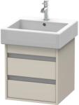 Duravit Ketho Vanity Masca lavoar baie suspendata cu 2 sertare, 45x44xH48 cm, crem (taupe matt) (kt663509191)