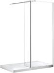 Besco Aveo Perete lateral 50 cm pentru paravan dus Walk In, profil negru (PAB-50-195-C)