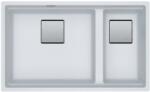 Franke Kubus 2 Sottotop KNG 120 Chiuveta bucatarie granit cu 2 cuve 76x46 cm, alb (bianco) (125.0529.874) Chiuveta