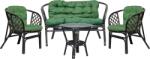 AGA Rattan szett Bahama MR3000-DarkGreen sötétbarna/sötétzöld K12509