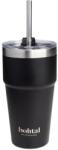 Smartshake Bohtal Double Insulated Travel Mug with Straw, Black - 600ml